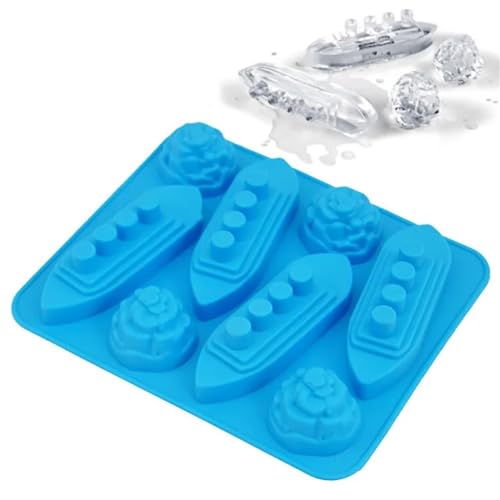 DCNIYT Eiswürfelformen, Titanic-Form, für Party-Getränke, Silikonformen von DCNIYT