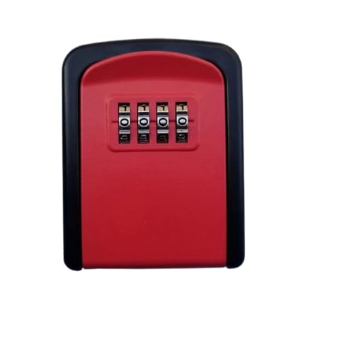 DCNIYT Sicherer Schlüsselkasten zur Wandmontage, für Haushalt und Außenbereich, 7 Farboptionen (rot) von DCNIYT