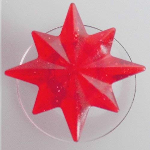 DCP Quality 1-100 Saugnäpfe mit Sternkappe rot und Schlitz Ø 20mm für eine stimmungsvolle Fensterdekoration mit Lichterketten Strohsternen Weihnachtsschmuck UVM. (30) von DCP Quality