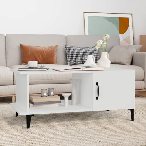 DCRAF Furniture Home Tools Couchtisch, Holz, 90 x 50 x 40 cm, Weiß von DCRAF