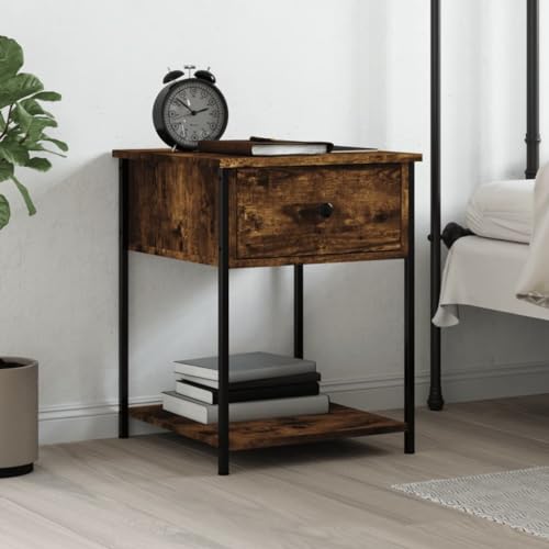 DCRAF Furniture Home Tools Nachttisch, Raucheiche, 44 x 45 x 58 cm, Holzwerkstoff von DCRAF