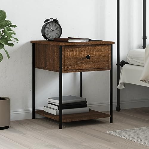 DCRAF Furniture Home Tools Nachttisch, braun, Eiche, 44 x 45 x 58 cm, Holzwerkstoff von DCRAF