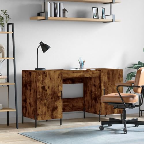 DCRAF Furniture Home Tools Schreibtisch, Raucheiche, 140 x 50 x 75 cm, Holzwerkstoff von DCRAF