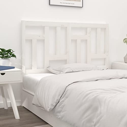 DCRAF Nice Beds & Accessories Kopfteile & Fußteile-Bett Kopfteil Weiß 205,5x4x100 cm Massivholz Kiefer von DCRAF