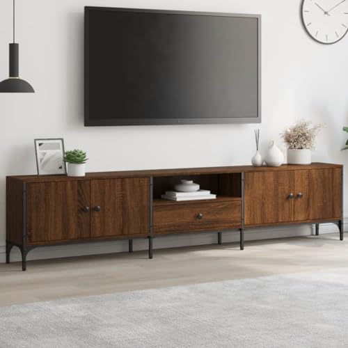 Furniture Home Tools TV-Schrank mit Schublade, braun, Eiche, 200 x 25 x 44 cm, Holzwerkstoff von DCRAF