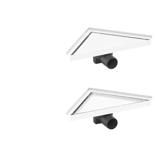 Hardware Duschablauf mit 2-in-1-Abdeckung, 25 x 25 cm, Edelstahl von DCRAF