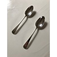 1742 Paar Gabriel Sleath George Ii Englisch Sterling Silber Esslöffel 1742 Paar Gabriel Sleath George Ii Englisch Sterling Silber Esslöffel von DCSILVERSHOP