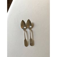 1856 13 Loth Wiener Silber Servierlöffel Paar Von Thomas Dub 1856 13 Loth Wiener Silber Servierlöffel Paar Von Thomas Dub von DCSILVERSHOP