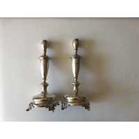 "1900Er Paar 15" Deutsche Kerzenleuchter Von Julius Lemor Aus Breslau - 800Er Silber Shabbat | 952 Gramm" von DCSILVERSHOP