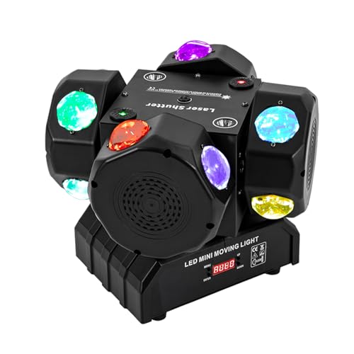 200W Moving Head LED CREE Partylicht LED Rotierende Strobe Lichter Bühnenlicht dmx512 Soundaktivierter Lichteffekt mit 4 Lichtarmen für DJ Bar Geburtstag Disco Hochzeit von DCSYOG