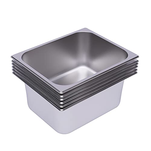 DCSYOG Gastronormbehälter Edelstahl 6 Stück, GN 1/1 150 mm tief Essens Behälter kommerzieller Warmhaltebehälter für Speisen Torten Aufläufe Hotelpfanne Tisch Food Pan DCSYOG Gastronormbehälter Edelstahl 6 Stück, GN 1/1 150 mm tief Essens Behälter kommerzieller Warmhaltebehälter für Speisen Torten Aufläufe Hotelpfanne Tisch Food Pan von DCSYOG