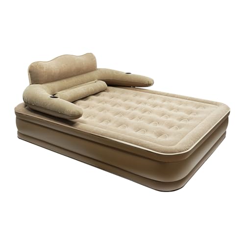 DCSYOG Luftbett 2 Personen, Luftmatratze mit elektrischer Pumpe und Rückenlehne, Aufblasbare Matratze für Camping & Gästebett - 200x 150x 40cm DCSYOG Luftbett 2 Personen, Luftmatratze mit elektrischer Pumpe und Rückenlehne, Aufblasbare Matratze für Camping & Gästebett - 200x 150x 40cm von DCSYOG
