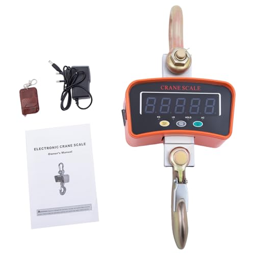Kranwaage mit Fernbedienung 3000kg Elektronische Digitale Hängewaage 3T Heavy Duty Crane Scale Industrie Kranwaage mit Großem LCD Bildschirm von DCSYOG