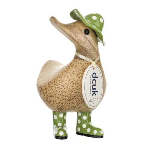 DCUK Gepunkteter Hut und Gummistiefel aus Holz, Grün DCUK Gepunkteter Hut und Gummistiefel aus Holz, Grün von DCUK