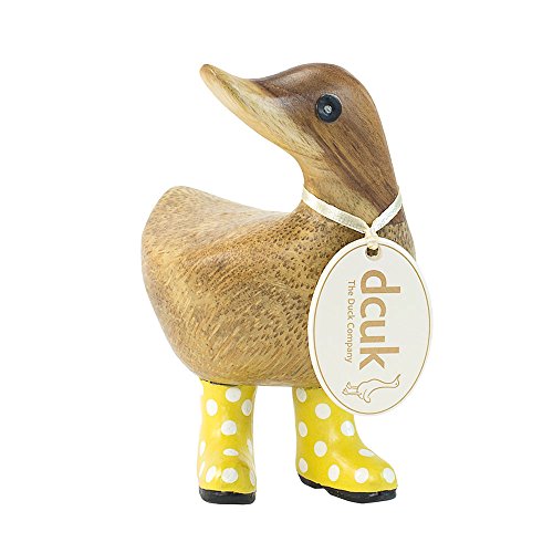 DCUK - Natürliche Welly Walking Ducky – Gelb mit weißen Punkten DCUK - Natürliche Welly Walking Ducky – Gelb mit weißen Punkten von DCUK