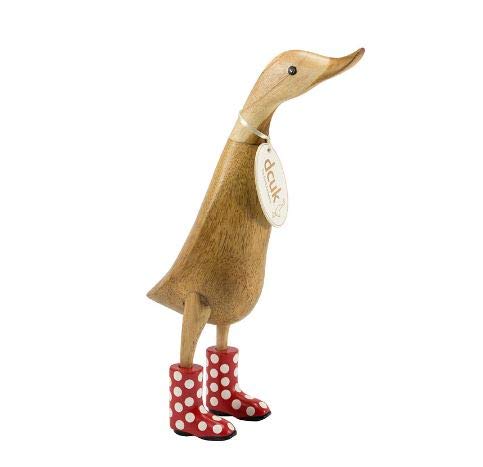 DCUK Natural Welly Ducklet Ducklet – rote und weiße Punkte von DCUK