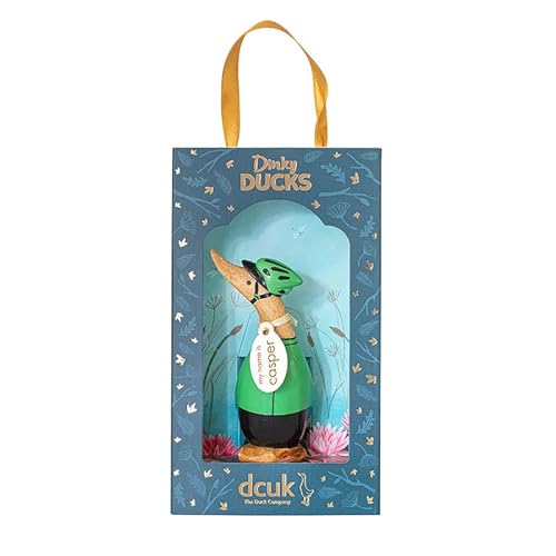 DCUK Radfahrer Dinky Duck Bambuswurzel handgeschnitzte Figur (grün) von DCUK