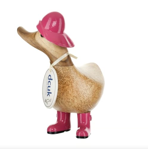 DCUK Regenhut und Gummistiefel aus Holz, Ente – Rosa DCUK Regenhut und Gummistiefel aus Holz, Ente – Rosa von DCUK