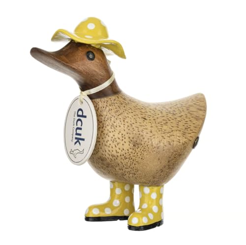 DCUK Spotty Welly and Hat Holzente, Gelb DCUK Spotty Welly and Hat Holzente, Gelb von DCUK