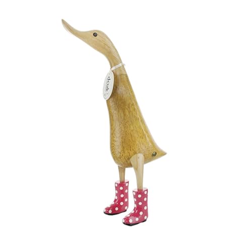 DCUK Große Gepunktete Welly Ente aus Holz, Rosa DCUK Große Gepunktete Welly Ente aus Holz, Rosa von DCUK