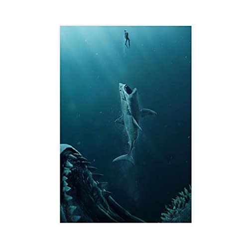 Sea World Hai-Poster auf Leinwand, Schlafzimmer, Dekoration, Sport, Landschaft, Büro, Raumdekoration, Geschenk, ungerahmt: 60 x 90 cm von DCVGH