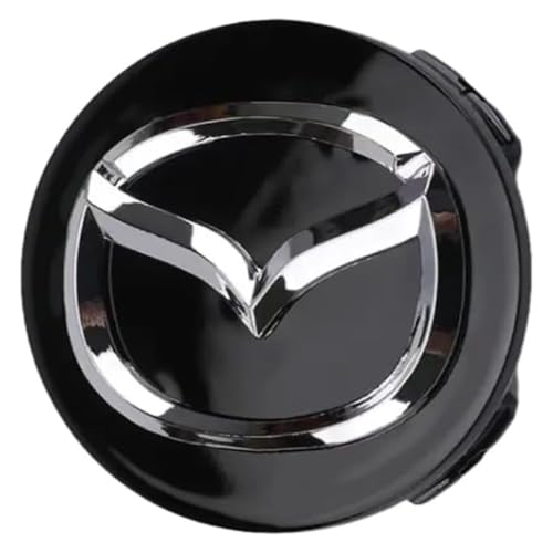 DCZBYCJ 4 Stück Auto Nabendeckel für Mazda 65mm, Nabendeckel Hochwertigem ABS Staubdicht Radzierblende Radmitte Emblem Zubehör von DCZBYCJ
