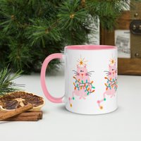 Weihnachtsbaum-Katzenbecher, Lustige Kitty-Kaffeetasse, Katzendame-Weihnachtsgeschenk, Niedlicher Feline Freund-Teebecher von DChandlerDesign