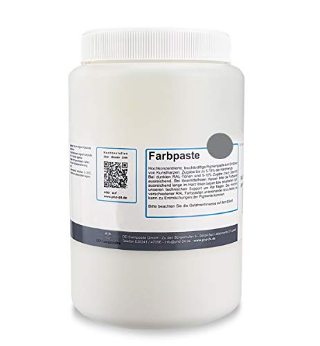 DD Composite Farbpaste 1kg staubgrau RAL 7037 Pigment hochkonzentriert für Kunstharze Epoxidharz Resin Polyesterharz Gießharz farbintensiv deckend von DD Composite