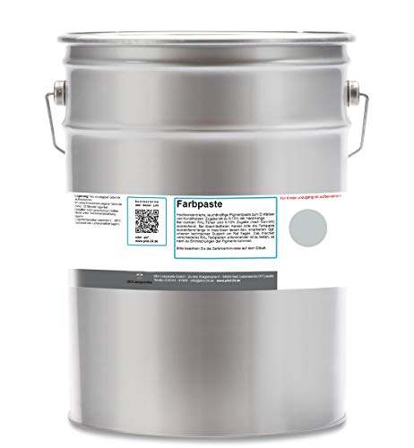 DD Composite Farbpaste 5kg lichtgrau RAL 7035 Pigment hochkonzentriert für Kunstharze Epoxidharz Resin Polyesterharz Gießharz farbintensiv deckend von DD Composite