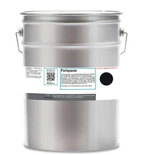 DD Composite Farbpaste 5kg schwarz RAL 9005 Pigment hochkonzentriert für Kunstharze Epoxidharz Resin Polyesterharz Gießharz farbintensiv deckend von DD Composite