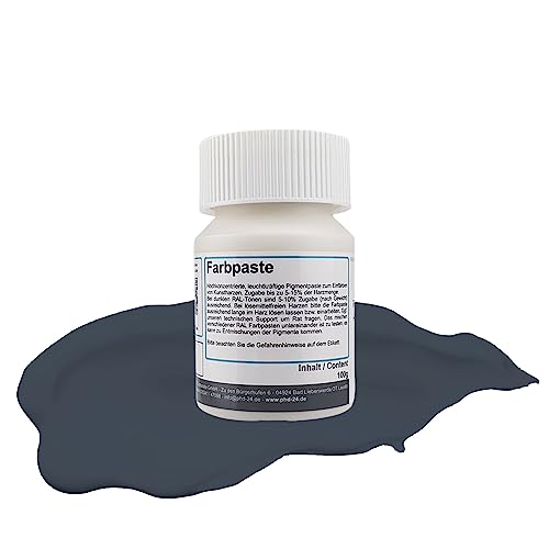 DD Composite Farbpaste RAL-Töne Pigment hochpigmentiert für Kunstharz Epoxidharz Resin kräftig deckend, Farbe:RAL 7016 anthrazitgrau, Gewicht:100g von DD Composite