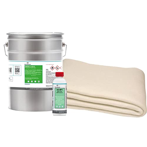 DD Composite Polyesterharz 5kg plus 1,0m² Formenbauvlies 340g/m² 100g MEKP-Härter styrolfreies Laminierharz Markenfaser Formteile Ausbauten Formen von DD Composite