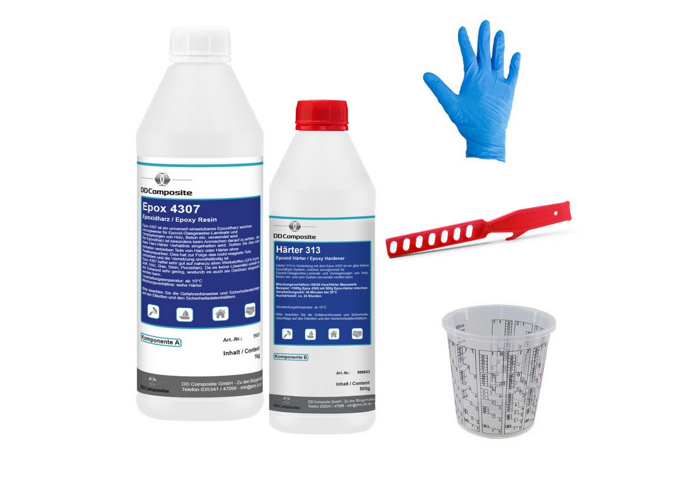 DD Composite Reparatur-Set 1,5kg Epoxidharz Set von DD Composite