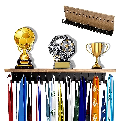 Defined Deco Medaillenaufhänger und Trophäenregal mit 32 Haken – Holz-Medaillenhalter für Wandhalterung, Band-Display, Trophäen-Ausstellungsregal für Gymnastik, Fußball, Laufen, Rennen, Medaillen, Defined Deco Medaillenaufhänger und Trophäenregal mit 32 Haken – Holz-Medaillenhalter für Wandhalterung, Band-Display, Trophäen-Ausstellungsregal für Gymnastik, Fußball, Laufen, Rennen, Medaillen, von DD DEFINED DECO