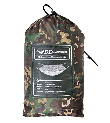 DD Hammocks DD Hammocks Frontline Hammock – MC: Leichte Camouflage-Dschungel-Hängematte mit Moskitonetz für Camping und Wandern von DD HAMMOCKS
