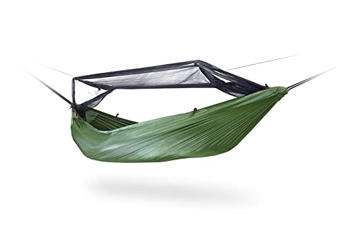 DD Frontline Hängematte – Leichte Camping Dschungel Hängematte mit Moskitonetz (Waldgrün) von DD HAMMOCKS