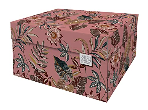 Dutch Design Brand Aufbewahrungsbox mit Deckel – Aufbewahrungsboxen – FSC-zertifizierter, recycelbarer Karton (Größe: 38,9 x 31,8 x 21,1 cm) (Floral Garden) von DDB