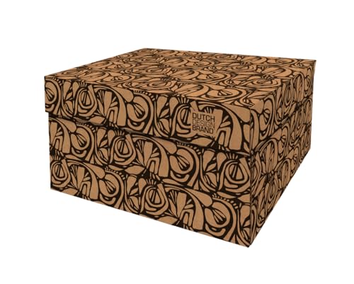 Dutch Design Brand Aufbewahrungsbox mit Deckel – Aufbewahrungsboxen – FSC-zertifizierter, recycelbarer Karton (Größe: 38,9 x 31,8 x 21,1 cm) (Roots) von DDB