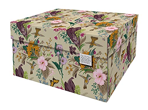 Dutch Design Brand Aufbewahrungsbox mit Deckel – FSC-zertifizierter, recycelbarer Karton (Größe: 38,9 x 31,8 x 21,1 cm) (Botanical) von DDB