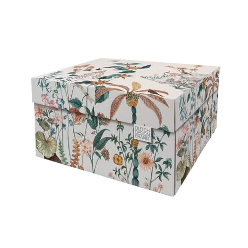 Dutch Design Brand Dekorative Aufbewahrungsboxen mit Deckel – Größe: 38,9 x 31,8 x 21,1 cm – FSC zertifizierter recycelbarer Karton (Druck: Libelle) von DDB