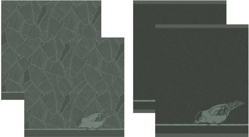 DDDDD Geschirrtuch Birdy, (Set, 4-tlg., Combi-Set: bestehend aus 2x Küchentuch + 2x Geschirrtuch) von DDDDD