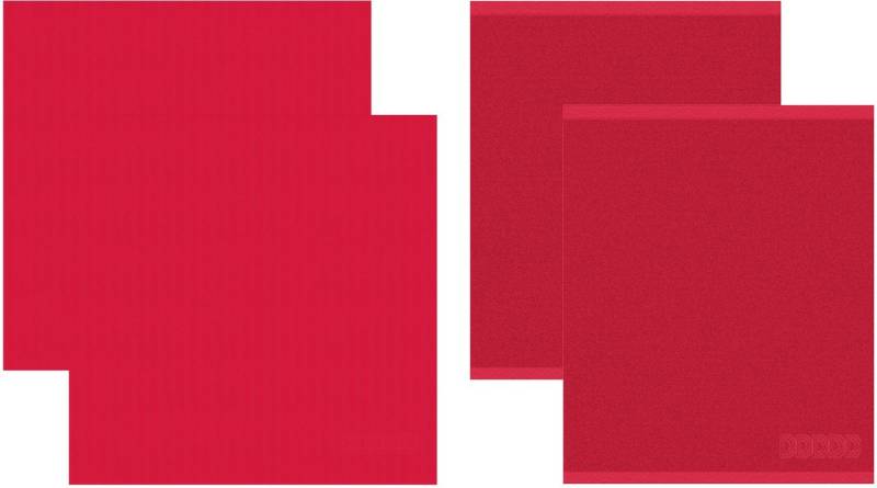 DDDDD Geschirrtuch Logo, (Set, 4-tlg., Combi-Set: 2x Küchenhandtuch 50 x 55 cm + 2x Geschirrtuch 60 x 65 cm) von DDDDD