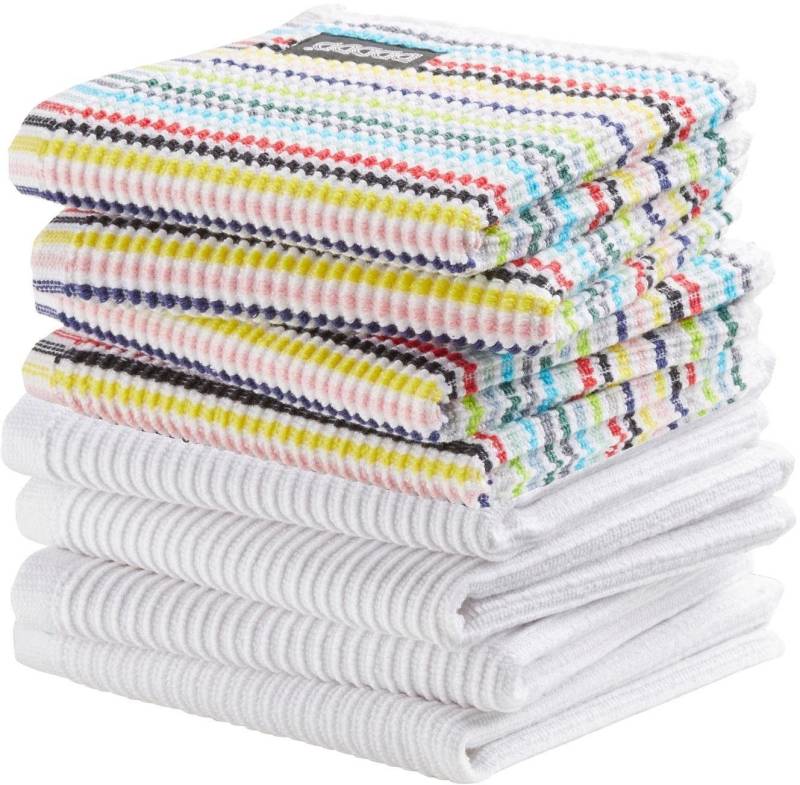 DDDDD Spültuch Basic-Fun, (Set, 8-tlg), Combiset : 4x Basic & 4 Fun Multi von DDDDD