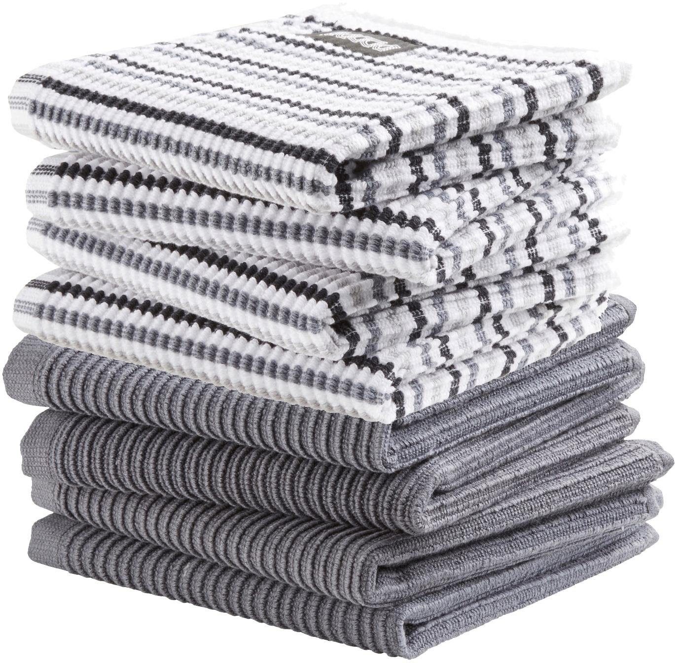 DDDDD Spültuch Basic-Fun, (Set, 8-tlg), Combiset : 4x Basic & 4 Fun Multi von DDDDD