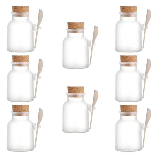 DDFF 8 Stück luftdichte Gewürzgläser mit Deckel, Küchentöpfe mit Kork und Löffel, Flasche mit Korklöffel, für Gewürze, Salz, Körperpflege DDFF 8 Stück luftdichte Gewürzgläser mit Deckel, Küchentöpfe mit Kork und Löffel, Flasche mit Korklöffel, für Gewürze, Salz, Körperpflege von DDFF
