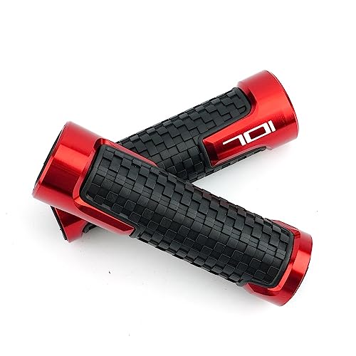 DDGBERFP Handhaben Für H&usqvarna VITPILEN Svartpilen 701 Motorrad Zubehör Handgriffe Griff Bar Anti-Skid(Rot) von DDGBERFP