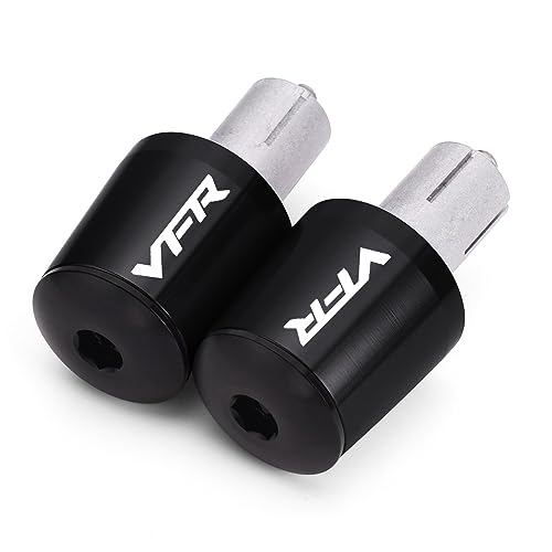 DDGBERFP Handhaben Für Hon&da VFR800 VFR1200 VFR750F VFR 800F 800X VFR 800 750 1200 F CNC Motorrad Lenker Griffe Griff Bar Kappe End Stecker(Schwarz) von DDGBERFP