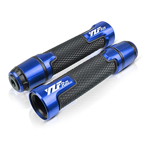 DDGBERFP Handhaben Für Yama&ha YZFR125 YZFR 125 YZF-R125 2009–2021 Motorrad Lenkergriffe 7/8 Zoll 22 Mm rutschfeste Gummigriffe Kappen Stecker Lenkerenden(Blau) von DDGBERFP