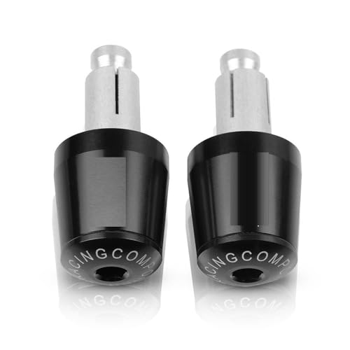 DDGBERFP Lenker Für K&awasaki ZRX1200 ZRX1200R ZRX 1200 R 2001 2002 2003 2004 2005 7/8" 22MM Griff Bar Ends Motorrad Lenker Griffe End Kappe Anti Vibration(Schwarz) von DDGBERFP