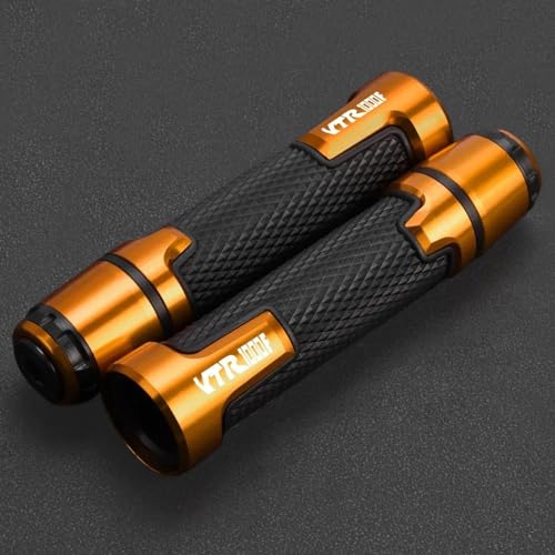 DDGBERFP Motorrad Zubehör 7/8 "22MM Lenker Grip Griff Bar Griffe FÜR Hon&da VTR1000 VTR1000F VTR 1000 F VTR 1000F 1998-2021 Lenker(Gold) von DDGBERFP